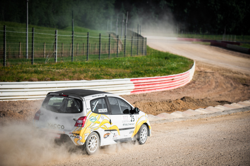 Pascal Huteau pilote Twingo R1 Rallycross
