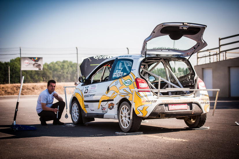 Pascal Huteau pilote Twingo R1 Rallycross