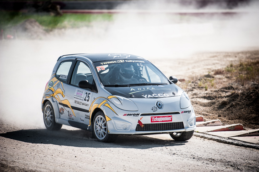 Pascal Huteau pilote Twingo R1 Rallycross