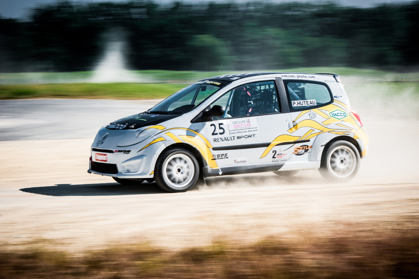 Pascal Huteau pilote Twingo R1 Rallycross