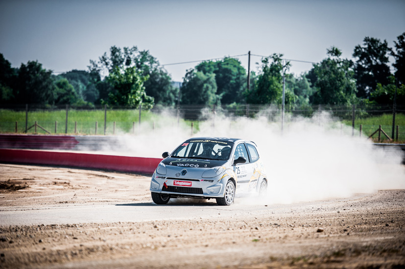 Pascal Huteau pilote Twingo R1 Rallycross