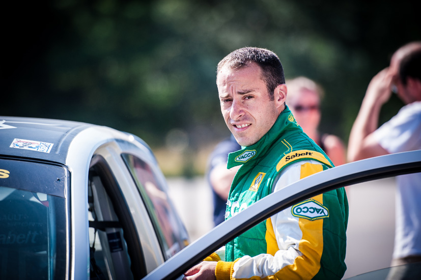 Pascal Huteau pilote Twingo R1 Rallycross